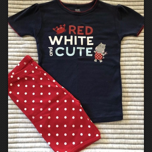 Girls Carters Just One You Fitted Pajamas Set NWOT - Picture 1 of 6